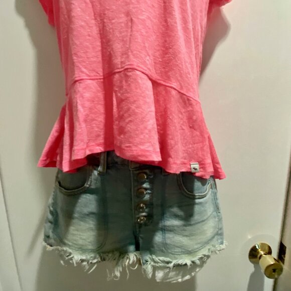 Abercrombie & Fitch Y2K 90s Boho Cottagecore Fairy Preppy Peplum Top Blouse S - Picture 3 of 8